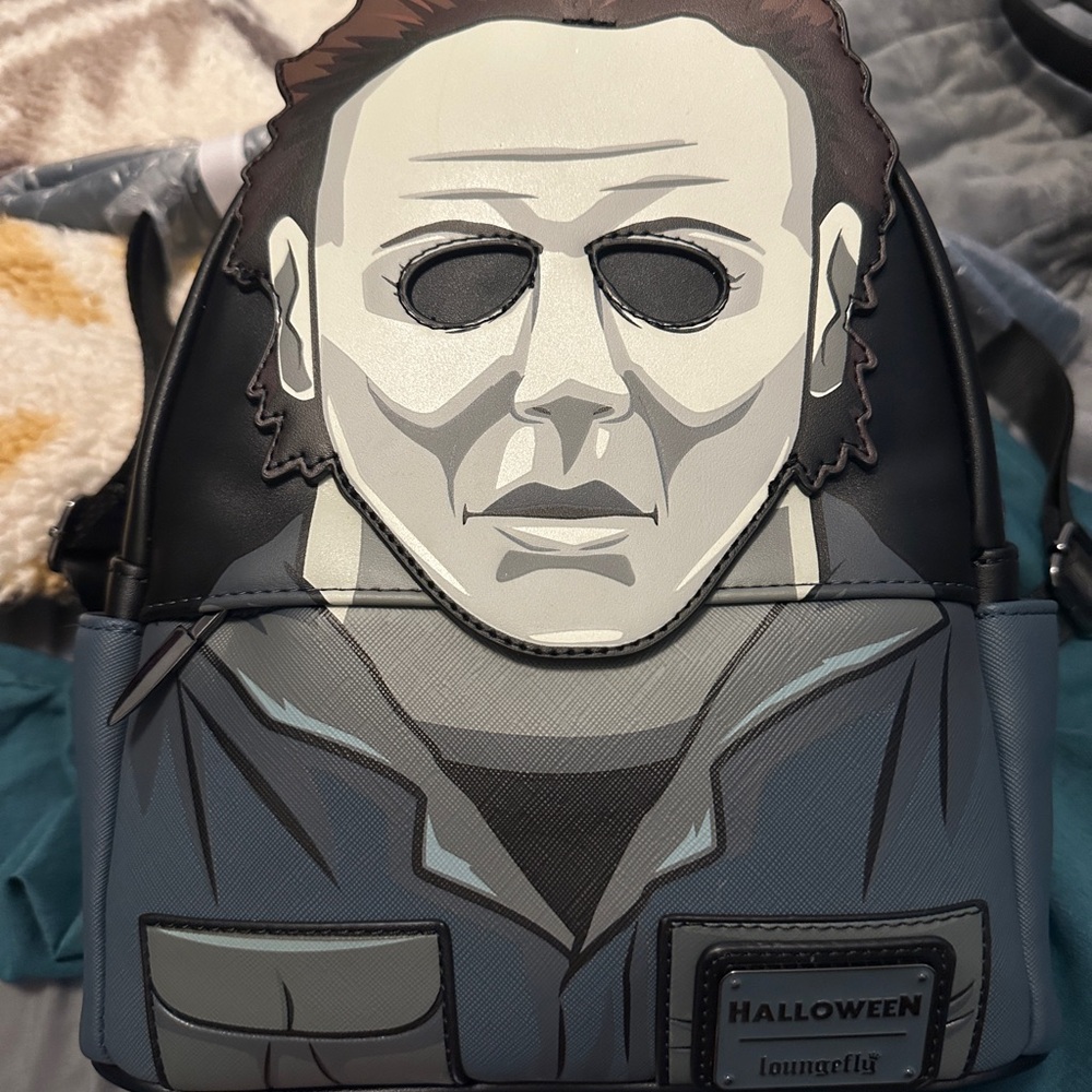 Michael Myers Loungefly Black and Gray Character Backpack